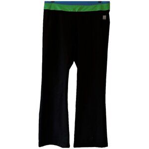 Lands' End Women's Active Pants Small 6/8 Petite Color Black Blue/Green